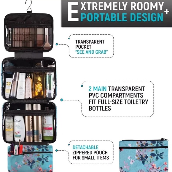 Hanging/travel Cosmetic & Toiletry bags- pick ur color! - Picture 3 of 5